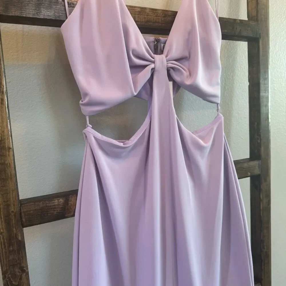 Alice + Olivia Havana Lavender Cutout Mini Dress 10 NWT Resort Spring Break
